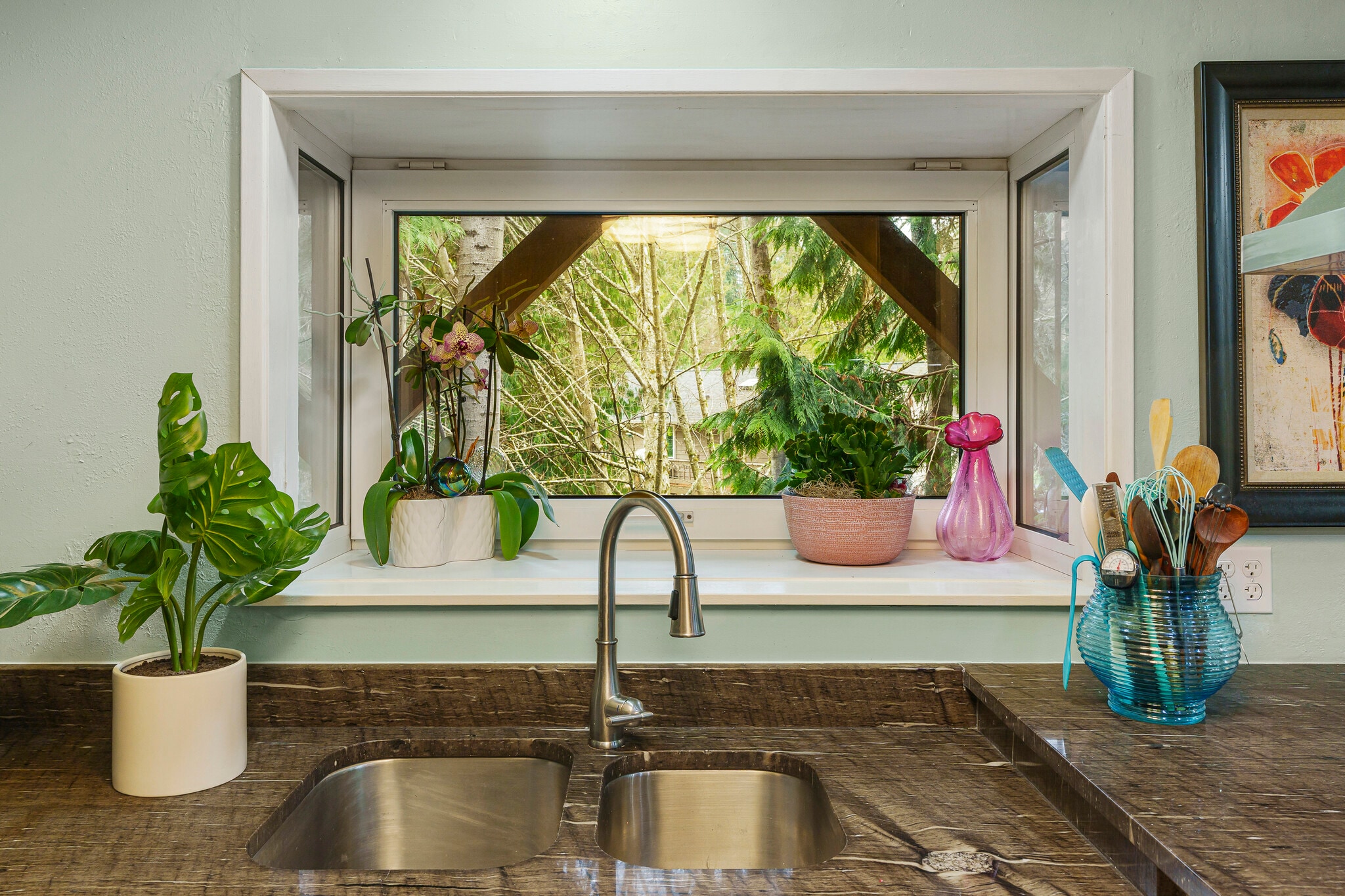 Forested Creek View from Kitchen - 20043 Forest Park Dr NE