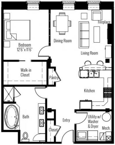 1BR/1BA - Apartments at the Hub