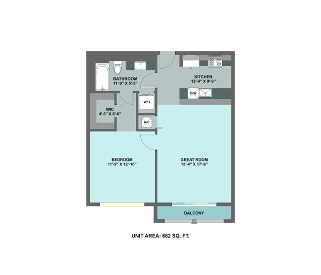 One-Bedroom Units - Silver Bluff Underline