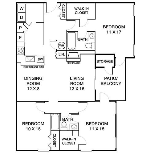 Floorplan - Burke Shire Commons Apartments