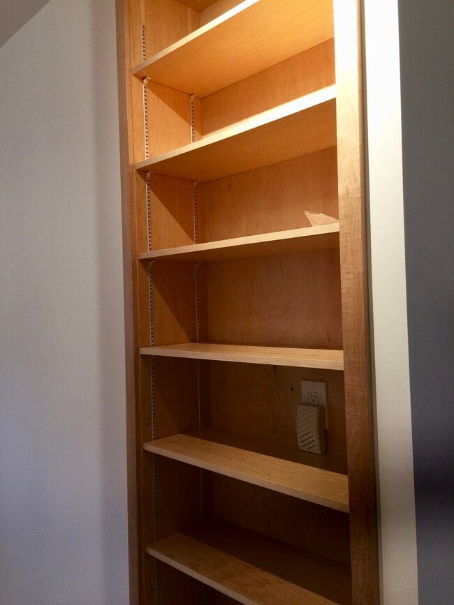 Built-in, custom-made maple shelves - 3918 Webster St
