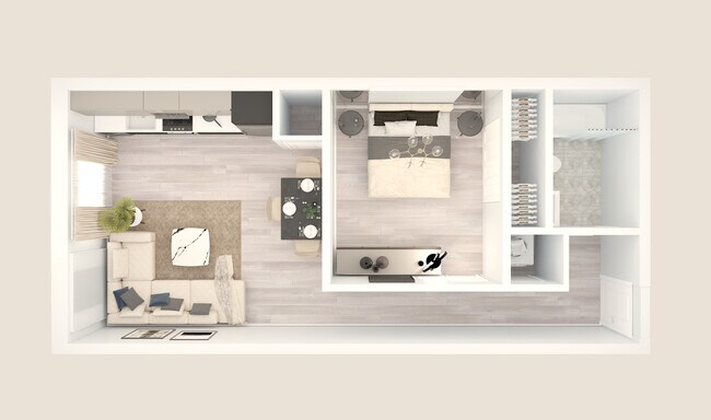 Floor plan 1b/1b on Haverford - 3951 Lancaster