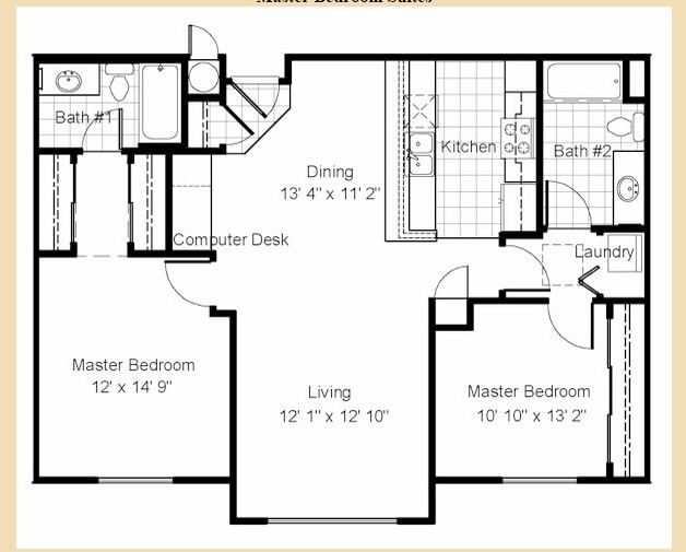 2BR/2BA - Parke Orcutt Apartments