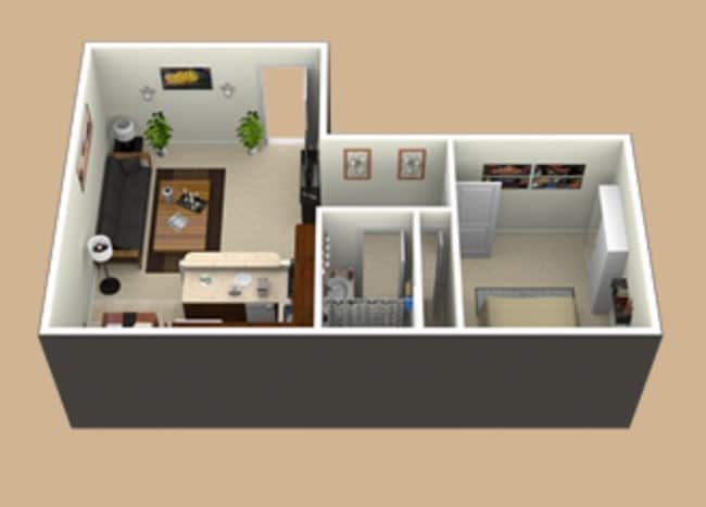 1BR/1BA - Village Manor Apartments