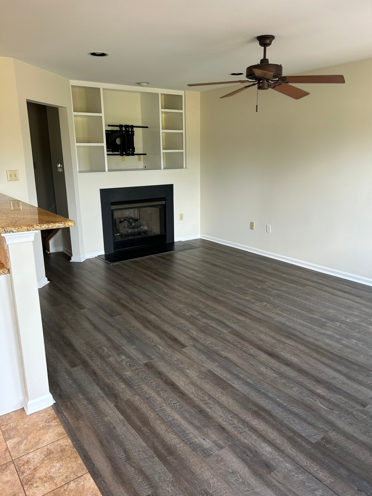 Family room with gas log set - 69 Walker Rd