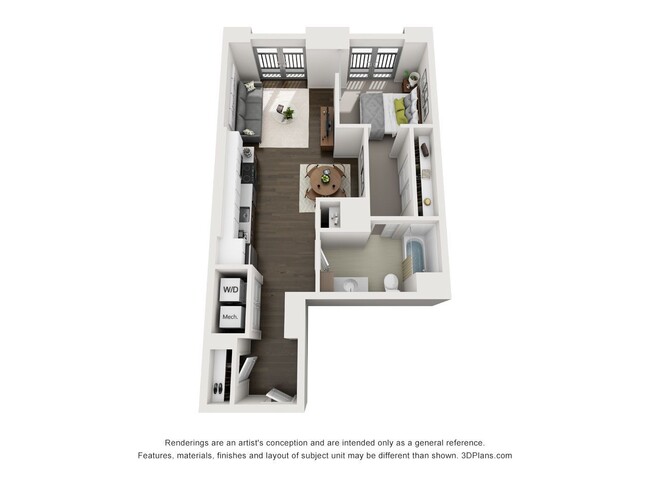 The Dianne - 1x1 E - 1 Beds - 1 Baths - 679 Sq. ft. - Dianne