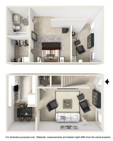 1/1 Townhome - The Arlowe