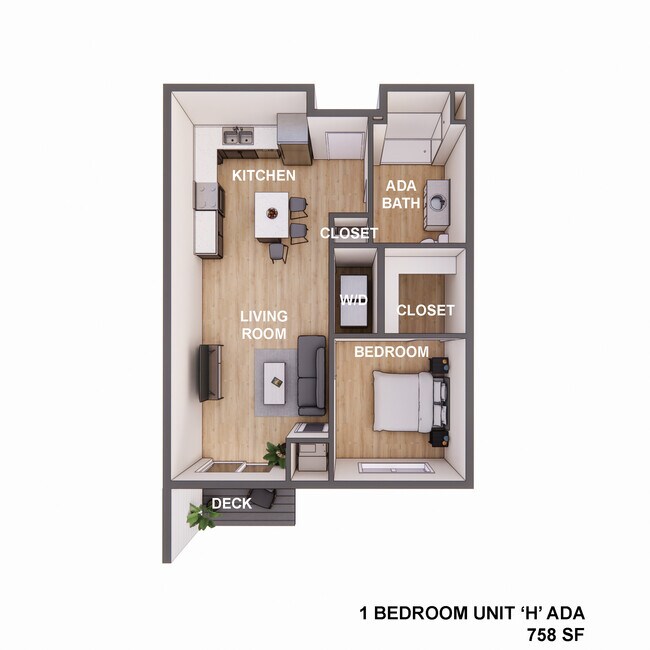 One Bed One Bath ADA - Stone Haven Apartments