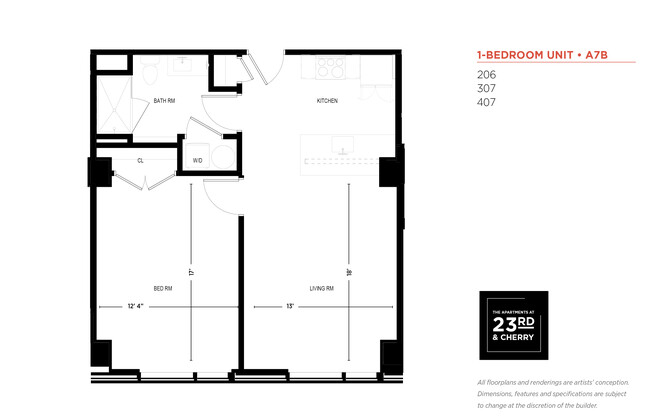 Floorplan - The Apartments @23rd &Cherry