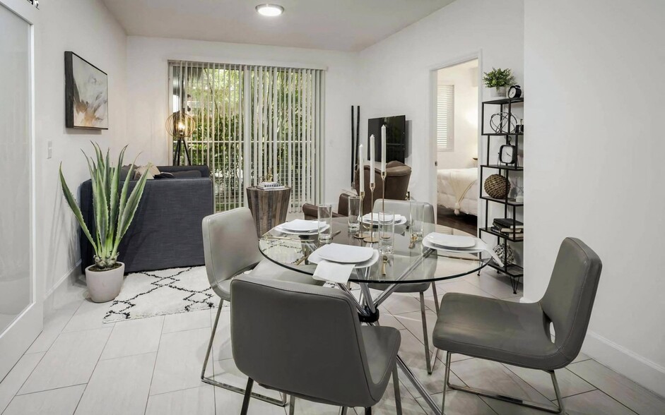 Living and Dining Areas That Connect to Balcony - The Manor at CityPlace