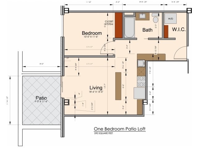 1BR/1BA - St. Anne Lofts