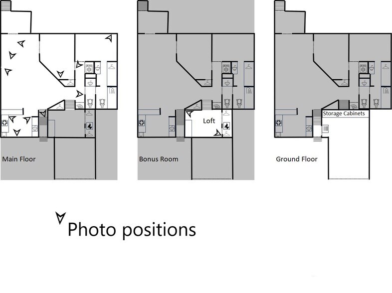 Map of Camera Angles - 703 E Tin St