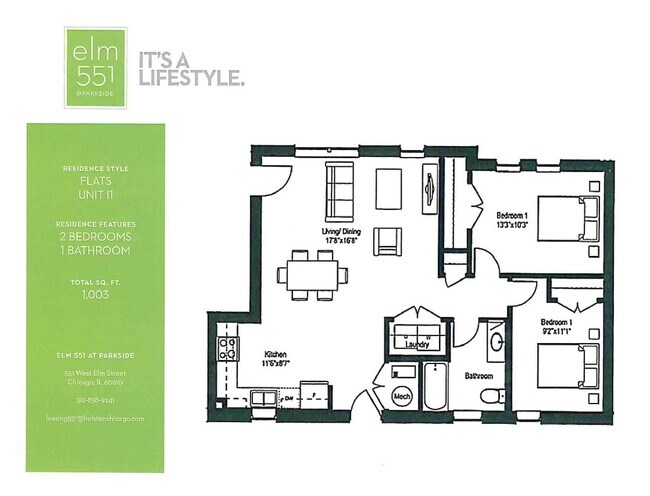 Floorplan - Elm 551 at Parkside
