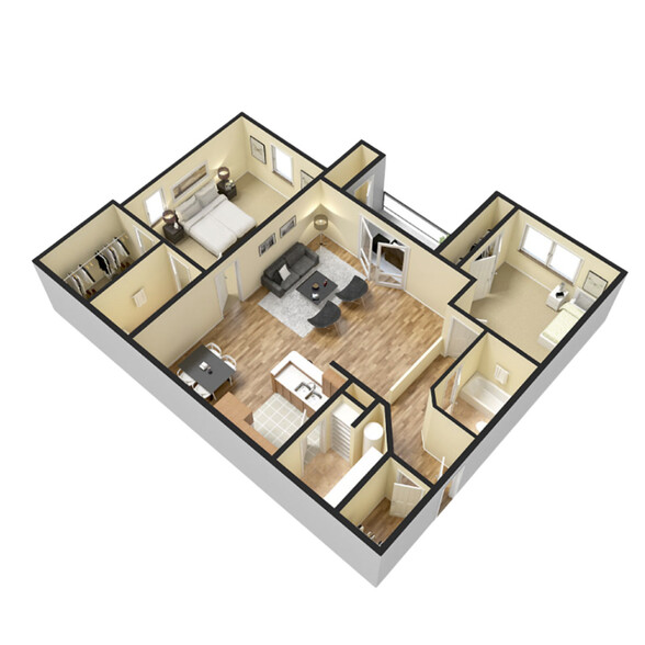 2 Bed 2 Bath 1100 Sq Ft - The Grand at Union Cross