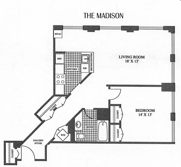 1BR/1BA - The Midtown
