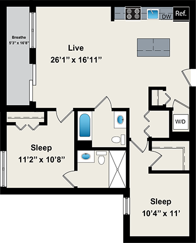 Floorplan - Reside on Jackson