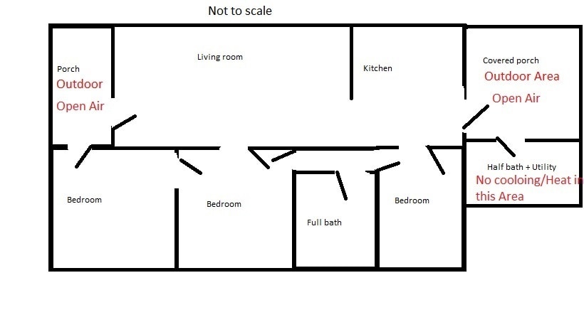 general layout of home, not to scale - 708 Vincent St