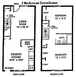 2BR/1BA - Rosalind Townhomes