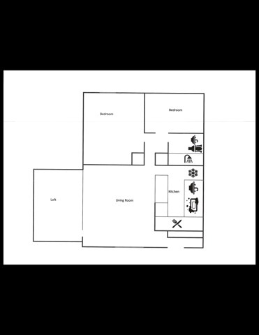 Two Bedroom One Bath with Loft - Timbers North