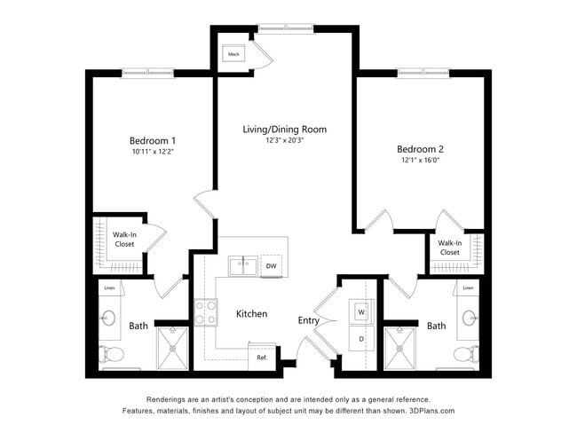 Floorplan - The Winslow 62+ Apartments