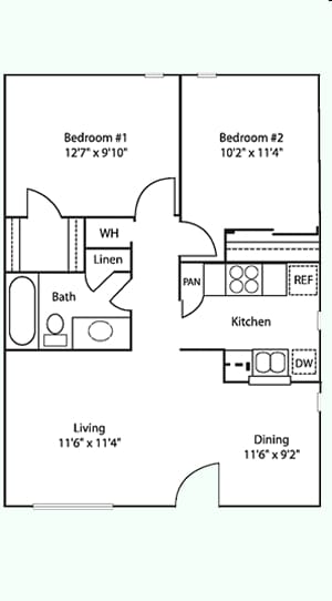 2BR/1BA - Castleridge