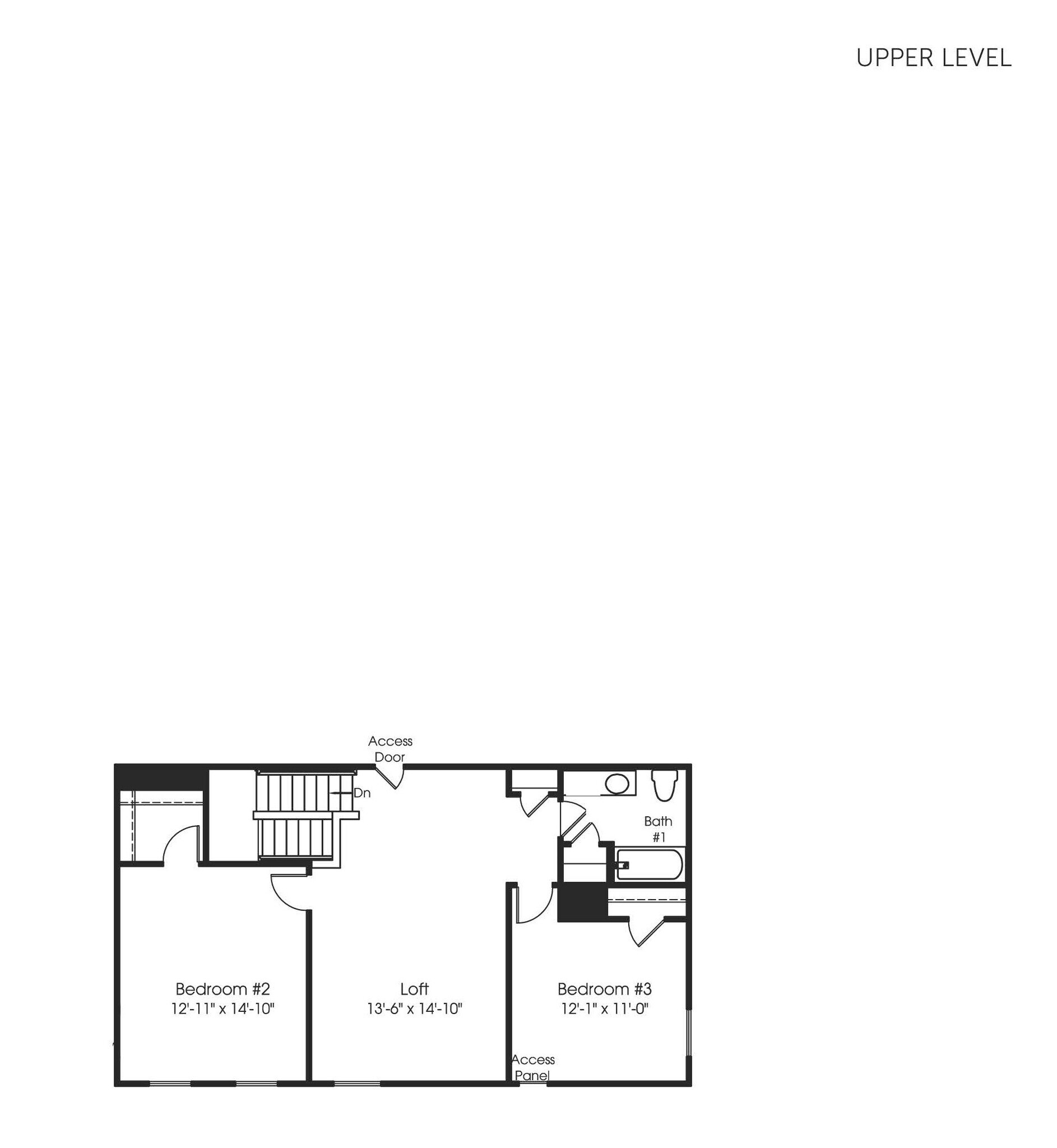 Floor plan, second level - 7736 Tranquil Trl