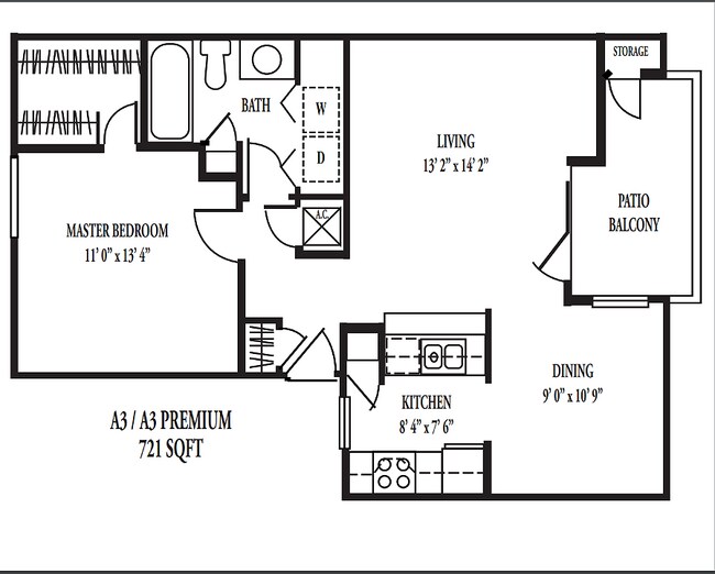 A3 (Remodel) - Post Oaks Apartments