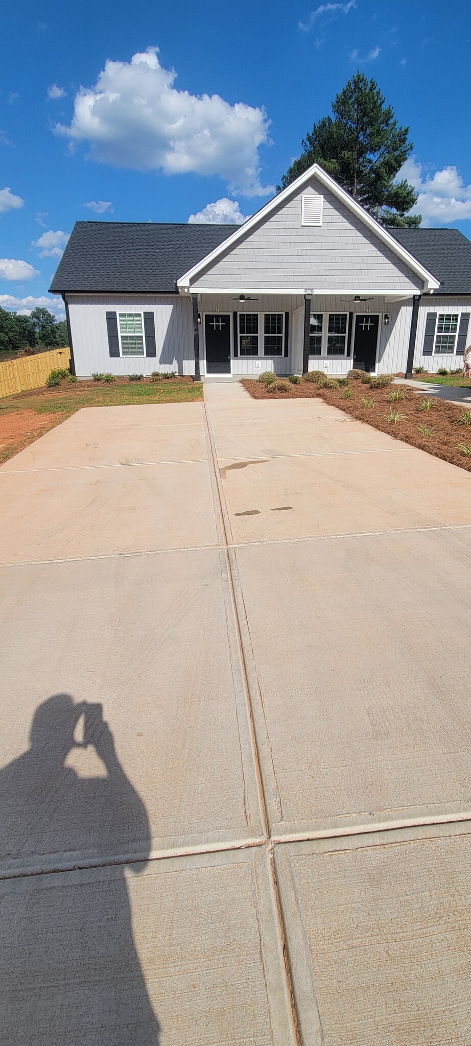 Unit A double car parking concrete driveway - 905 W Chestnut Ext