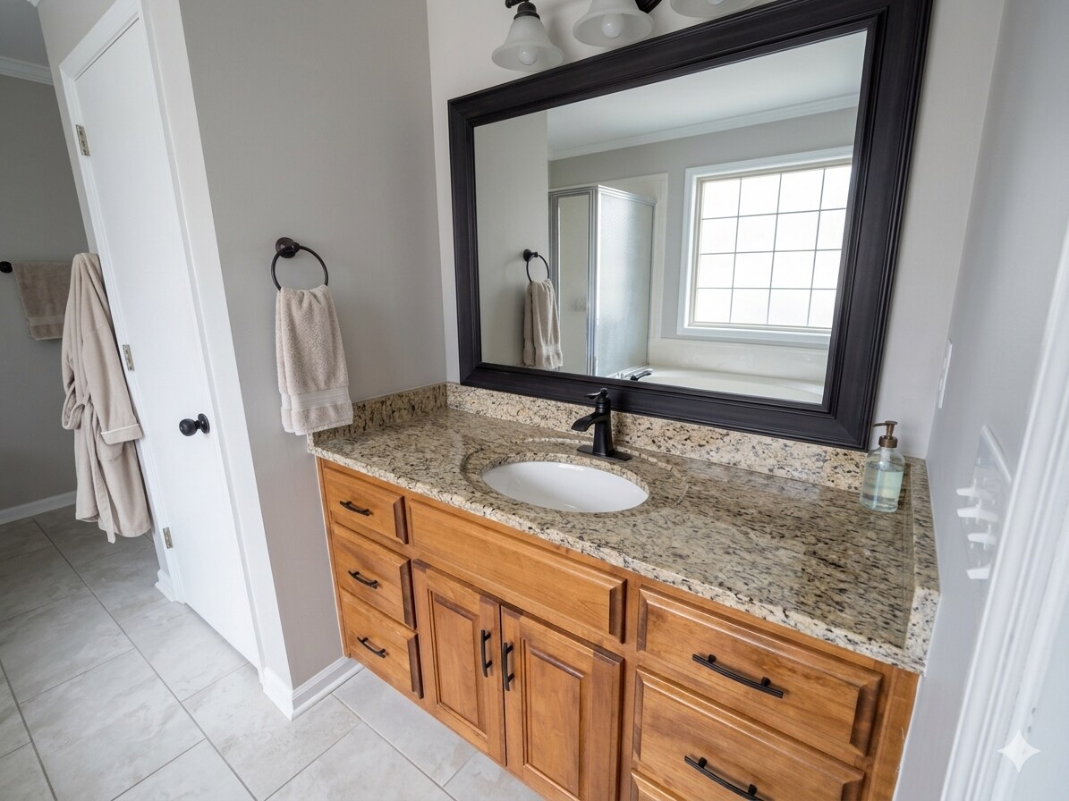 Updated Primary Bath - 4019 Windswept Dr