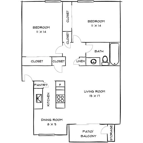 Floorplan - Laurel Crossing Apartment Homes