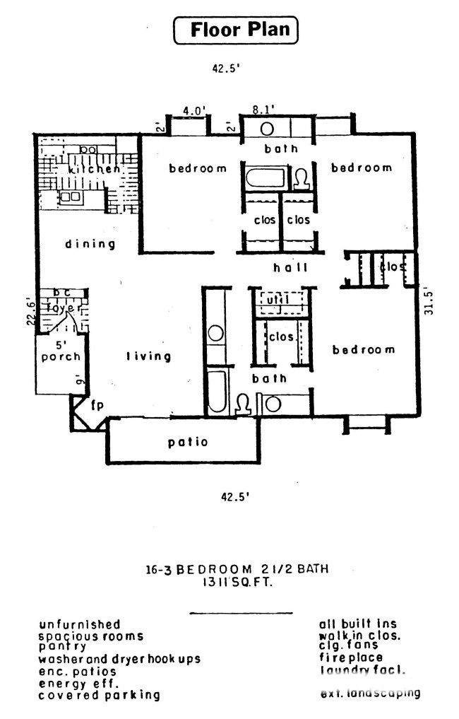 Tower Arms II - Three Bedroom - Park Terrace & Tower Arms Apartments