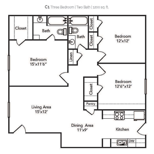 Floorplan - FLEETWOOD APARTMENTS