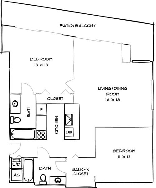 Floorplan - Bay Parc Apartment Homes