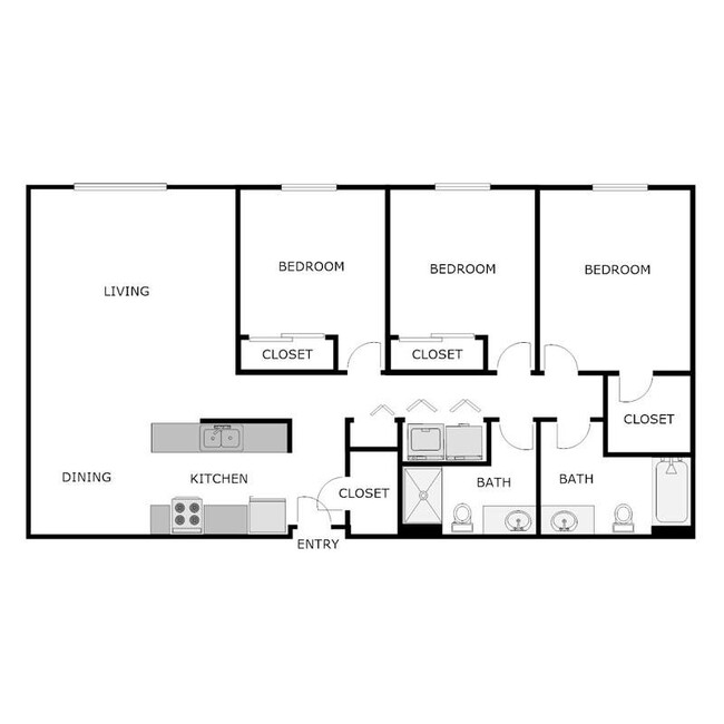 Floorplan - EAST WOODS APARTMENTS