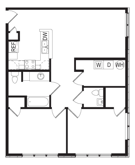 2BR/1.5 BA - National Apartments