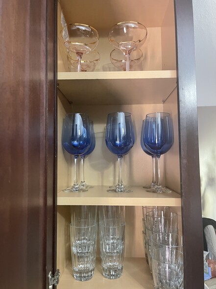 Cabinet sizes are great for storing wine glasses etc. - 361 Orange Blossom