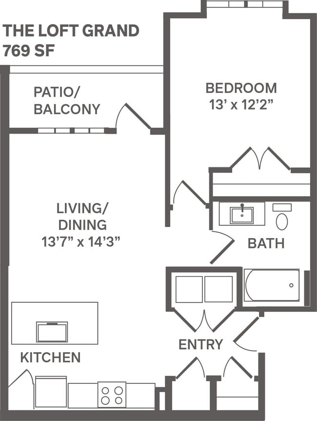 Floorplan - The Garrison Luxury Apartments