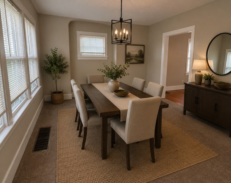 Virtually Staged Dining Room - 2613 Cleveland St
