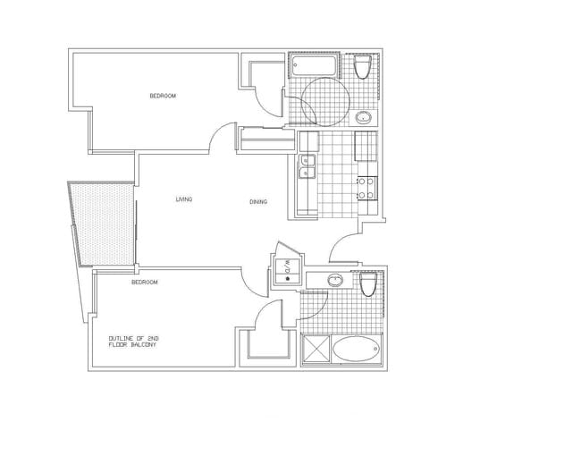 Revello 2x2 floor plan PR SM Revello LLC - PR SM Revello LLC