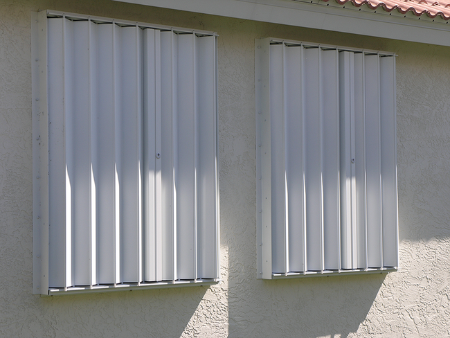 Hurricane Accordion Shutters all around - 20572 SW 114th Ave