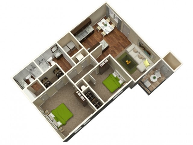2 Bedroom 2 Bath 1192 - Branchwater