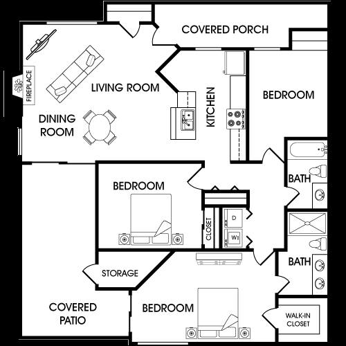 3BR/2BA - Westcourt Village