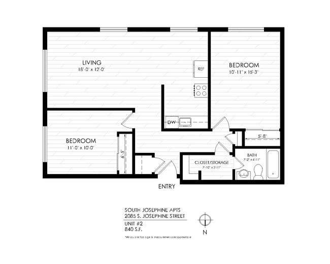 Floorplan - South Josephine Apartments