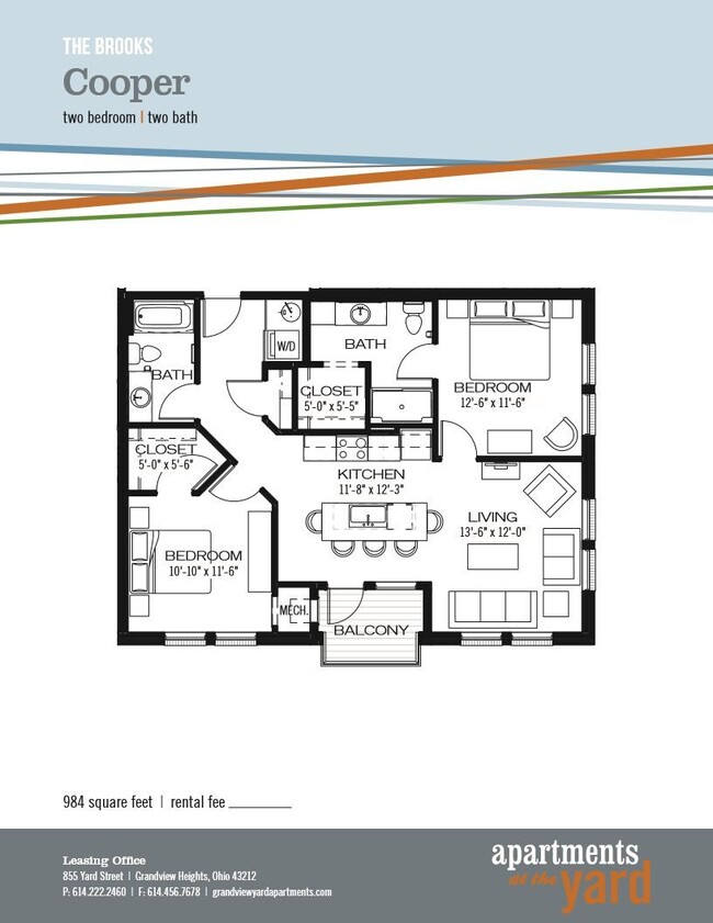 Floorplan - Apartments at the Yard: Brooks