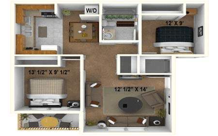 Floorplan - Ashford Heights Apartments