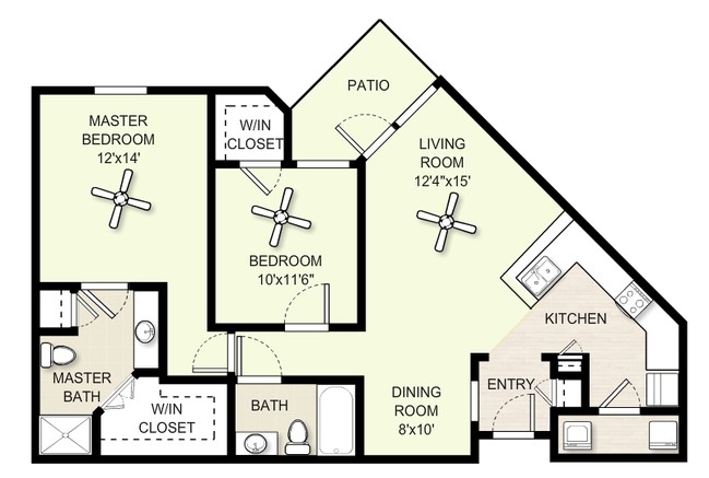 2BR/2BA - The Chateau Independent Senior Living