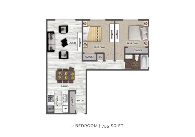 2 Bedroom C - Riverside Flats