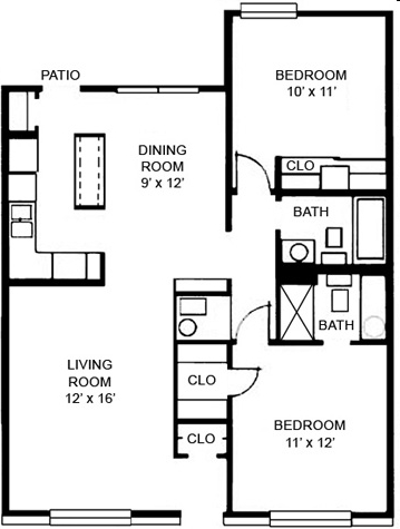 2BR/2BA - Willow Oaks