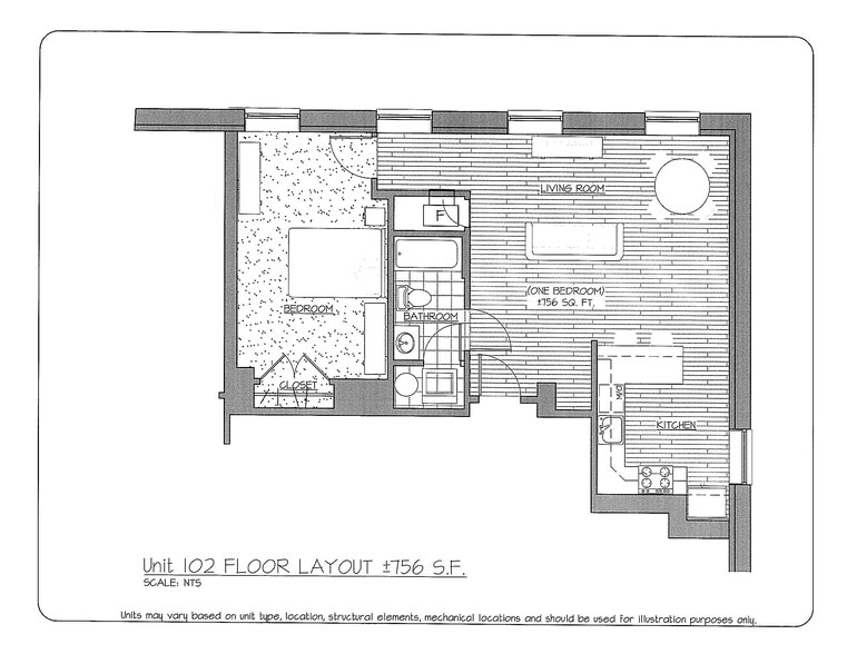 Unit 102 Floorplan - 81 Birch St