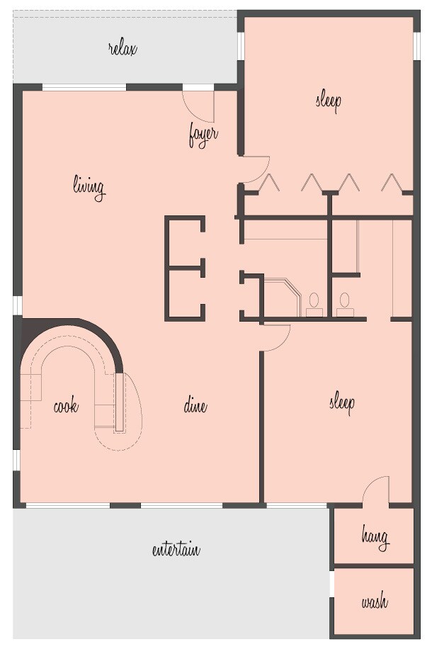 Floor Plan - 3703 E Montecito Ave